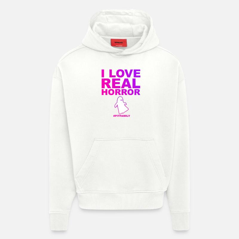realhorror - Sweat à capuche bio épais oversize fabriqué en UE - OFF WHITE