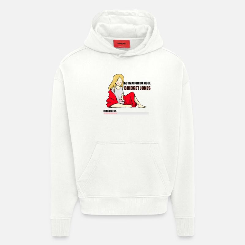 Activation du mode Bridget Jones - Sweat à capuche bio épais oversize fabriqué en UE - OFF WHITE