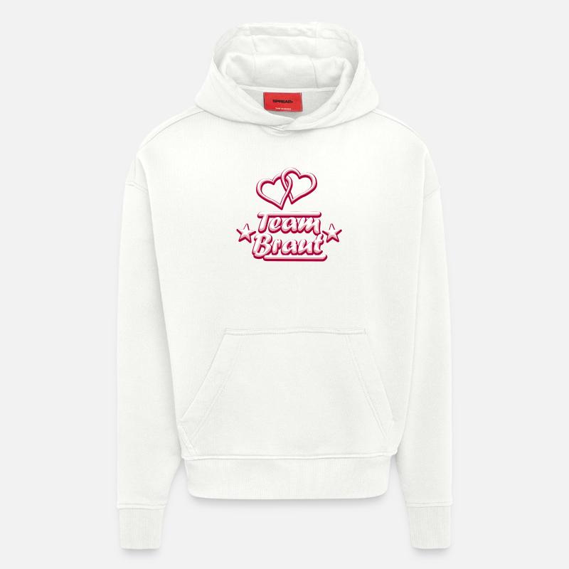 Épouse de l'équipe - Sweat à capuche bio épais oversize fabriqué en UE - OFF WHITE