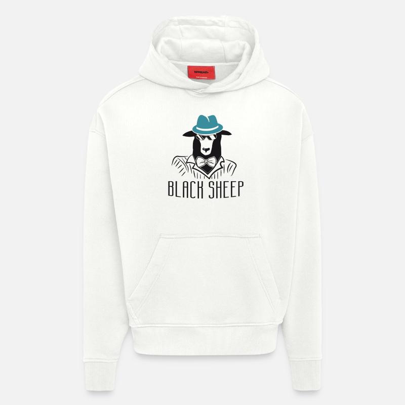 BlackSheep - Sweat à capuche bio épais oversize fabriqué en UE - OFF WHITE