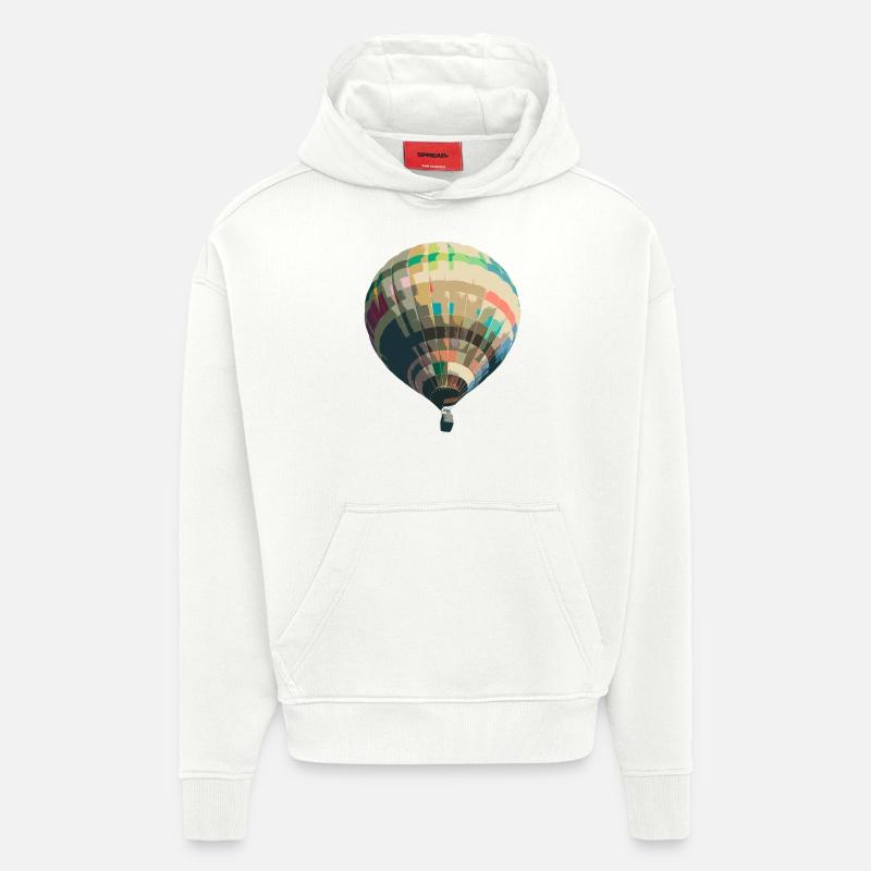 ballon à air chaud - Sweat à capuche bio épais oversize fabriqué en UE - OFF WHITE