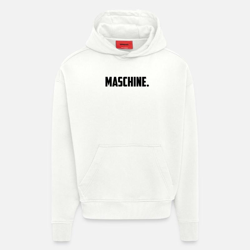 machine - Sweat à capuche bio épais oversize fabriqué en UE - OFF WHITE