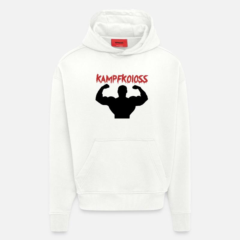Kampfkoloss Training Motivaton Geschenk - Hoodie- made by SPREAD - OFF WHITE
