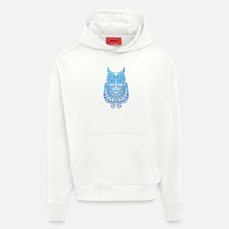 Mustereule - Sweat à capuche bio épais oversize fabriqué en UE - OFF WHITE