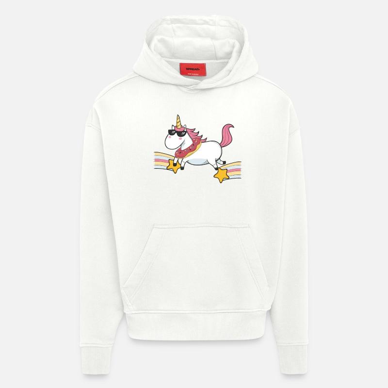 Fliegendes Einhorn - Hoodie- made by SPREAD  - OFF WHITE