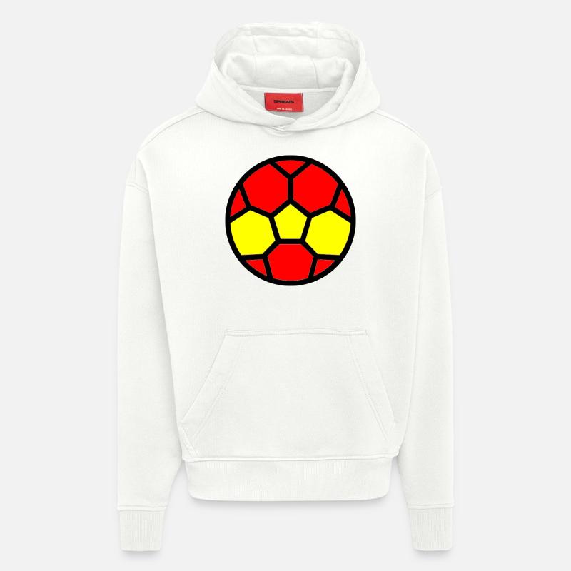 Drapeau Espagne Coupe du monde - Sweat à capuche bio épais oversize fabriqué en UE - OFF WHITE