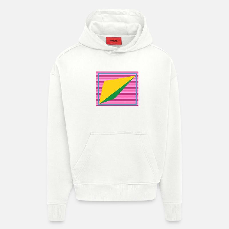 Forme rétro - Sweat à capuche bio épais oversize fabriqué en UE - OFF WHITE