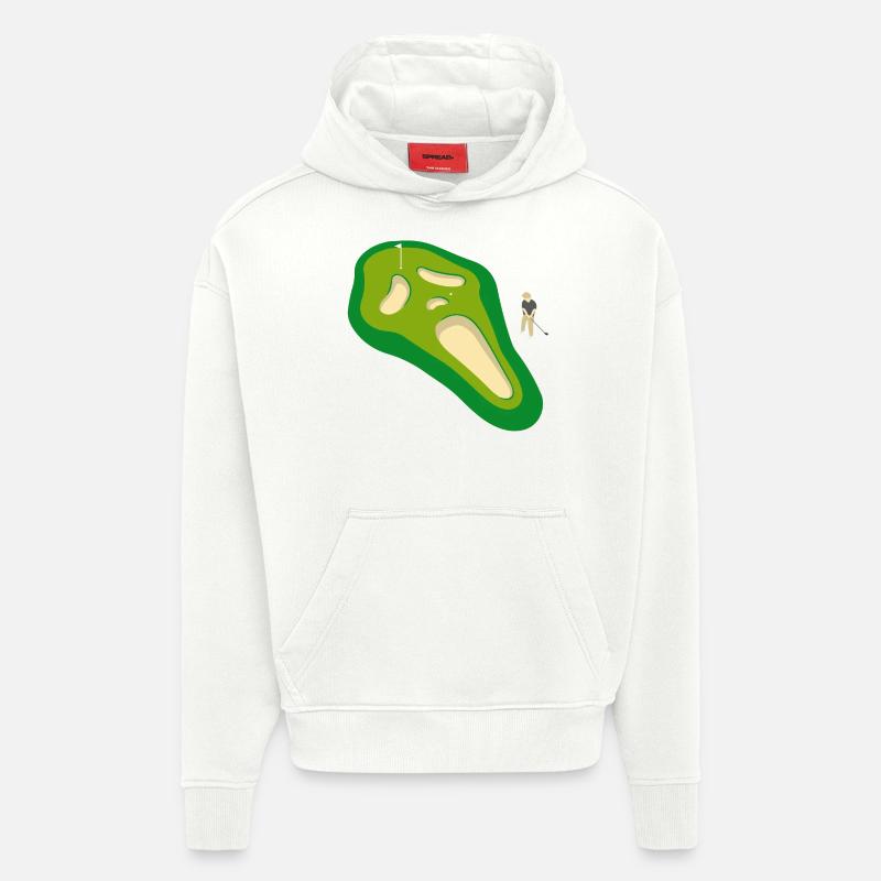 Crâne de golf - Sweat à capuche bio épais oversize fabriqué en UE - OFF WHITE