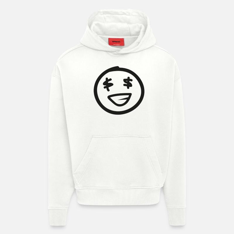 oeil de l'argent - Sweat à capuche bio épais oversize fabriqué en UE - OFF WHITE