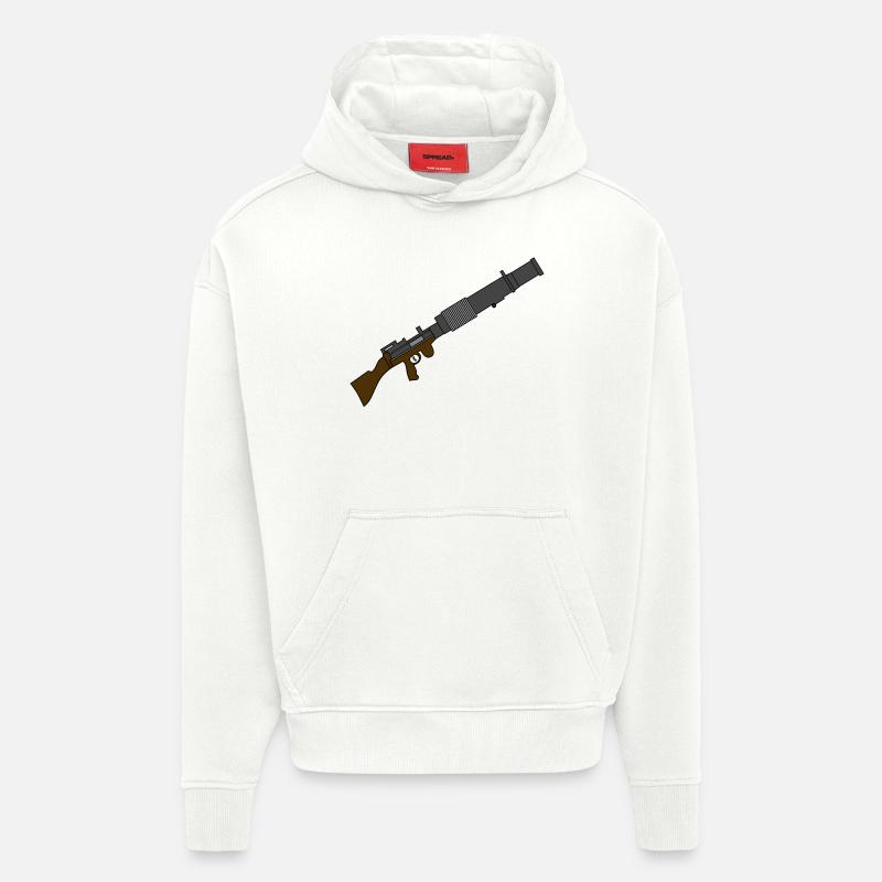 Long blaster - Sweat à capuche bio épais oversize fabriqué en UE - OFF WHITE
