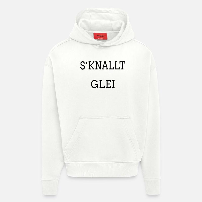 Ça va exploser - Sweat à capuche bio épais oversize fabriqué en UE - OFF WHITE