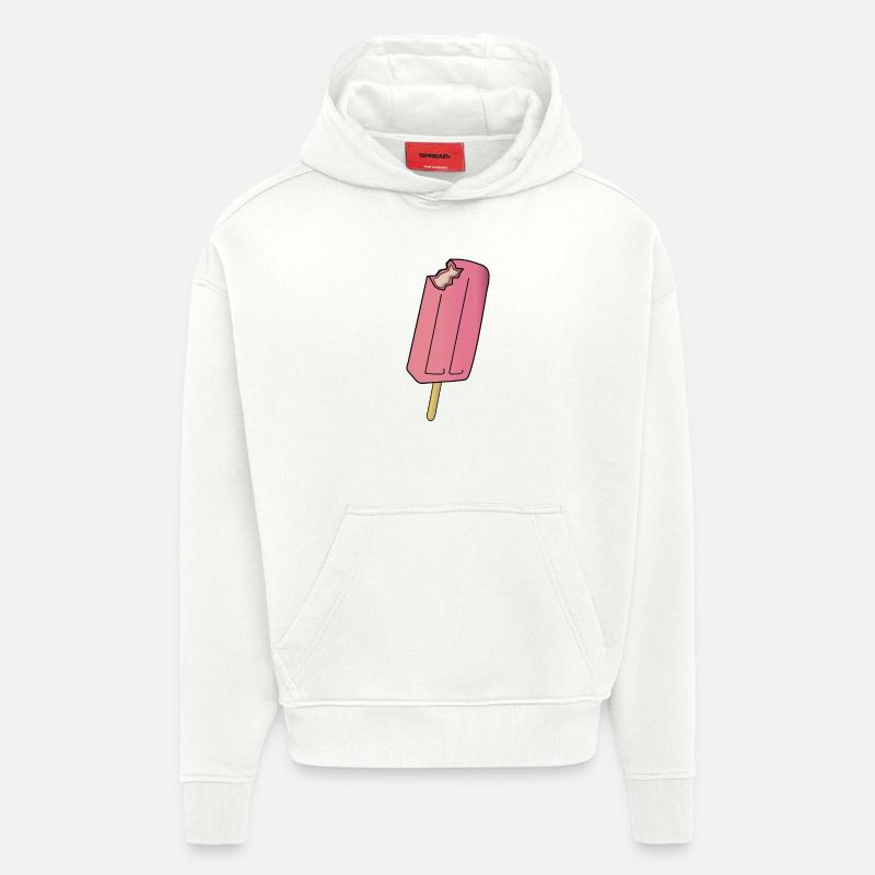 Popsicles - Sweat à capuche bio épais oversize fabriqué en UE - OFF WHITE