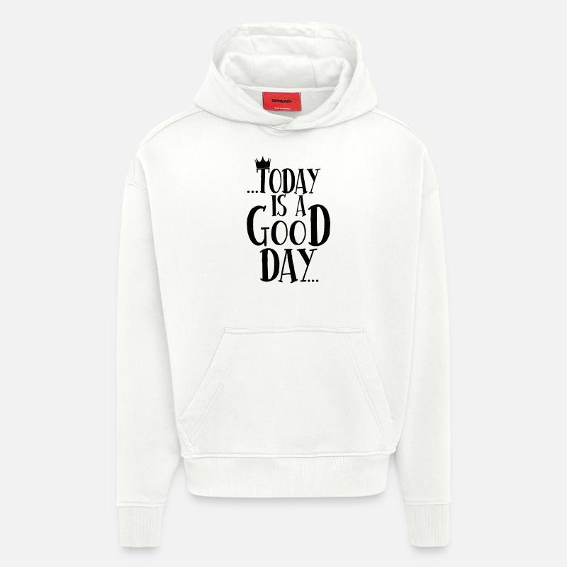 cooler Spruch - Hoodie- made by SPREAD  - OFF WHITE