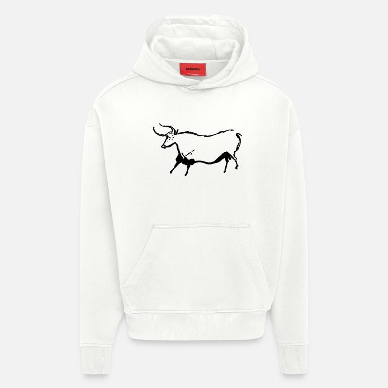 Auroch - Sweat à capuche bio épais oversize fabriqué en UE - OFF WHITE