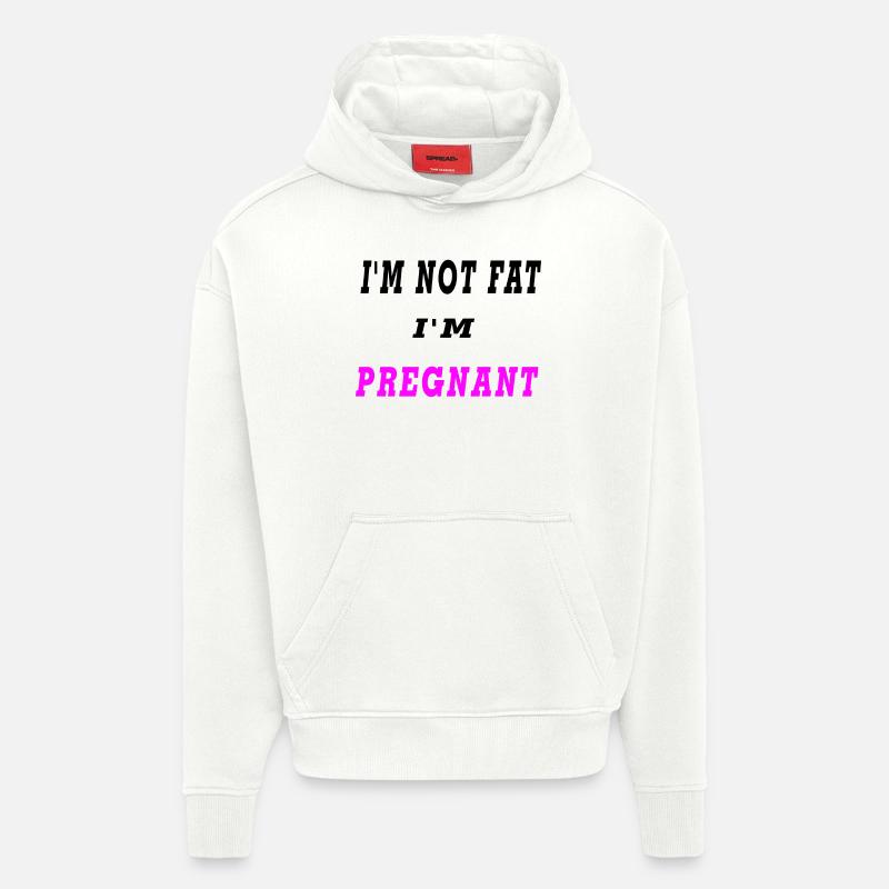 enceinte - Sweat à capuche bio épais oversize fabriqué en UE - OFF WHITE