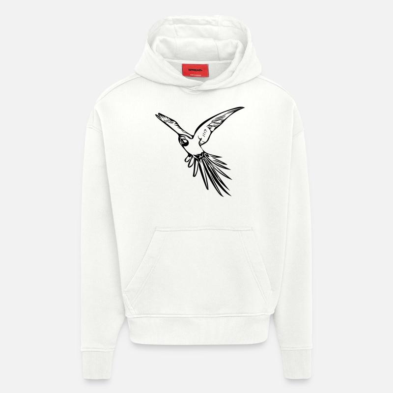 Papagei - Hoodie- made by SPREAD  - OFF WHITE
