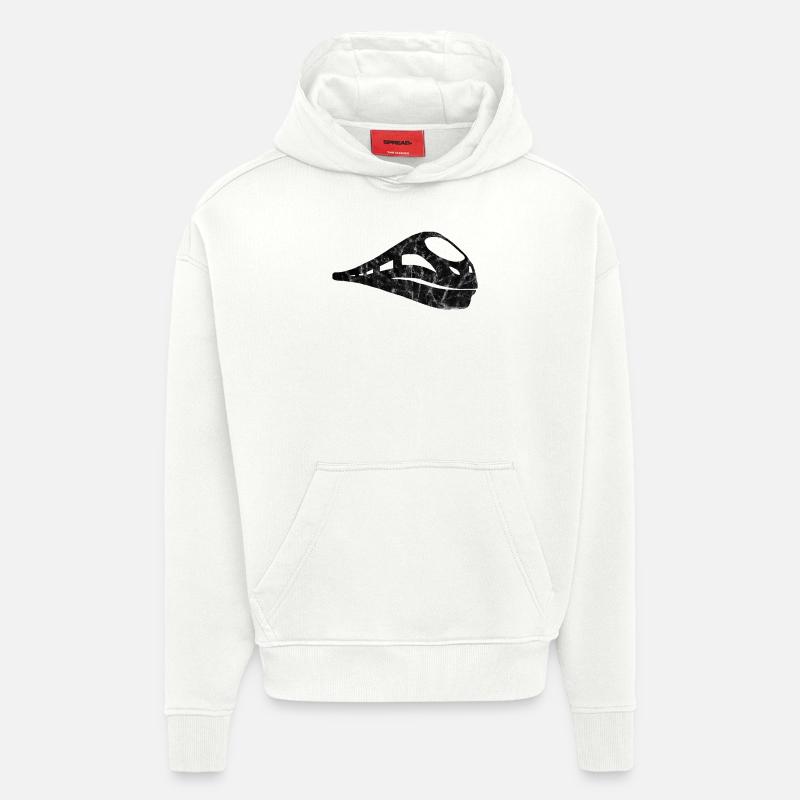 Train - Sweat à capuche bio épais oversize fabriqué en UE - OFF WHITE