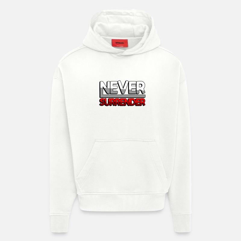 NEVER SURRENDER (Red) - Gaming - Hoodie- made by SPREAD - OFF WHITE