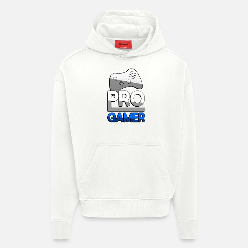 PRO GAMER (Blau) + Controller - Gaming - Hoodie- made by SPREAD  - OFF WHITE