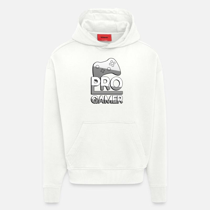 PRO GAMER (Weiß) + Controller - Gaming - Hoodie- made by SPREAD  - OFF WHITE
