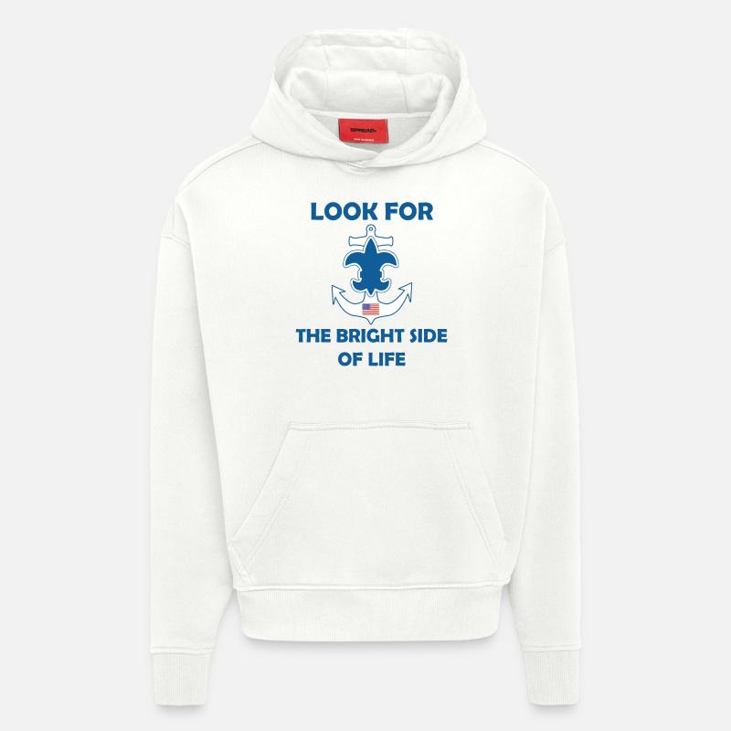 Scouts de mer Loi Vœu - Sweat à capuche bio épais oversize fabriqué en UE - OFF WHITE