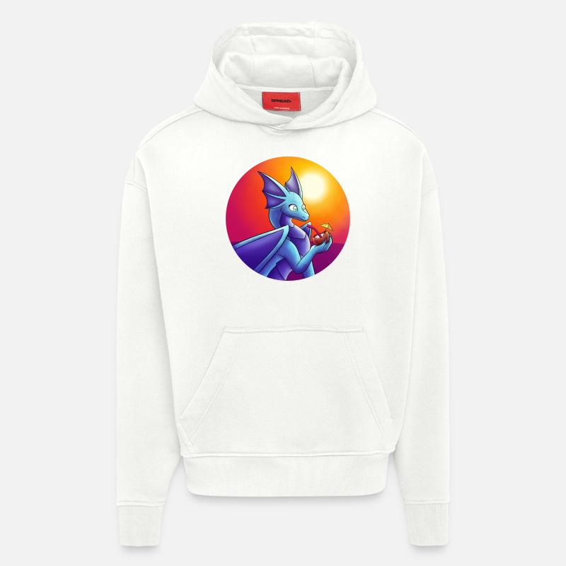Sommer Blauer Drache - Hoodie- made by SPREAD  - OFF WHITE