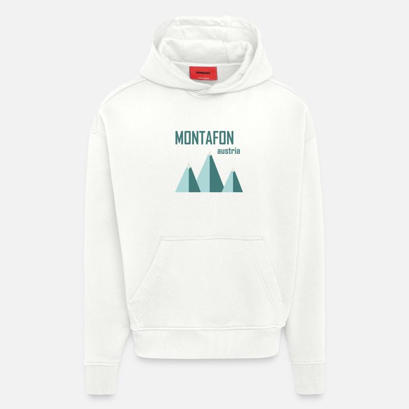 Minimal Montafon - Sweat à capuche bio épais oversize fabriqué en UE - OFF WHITE