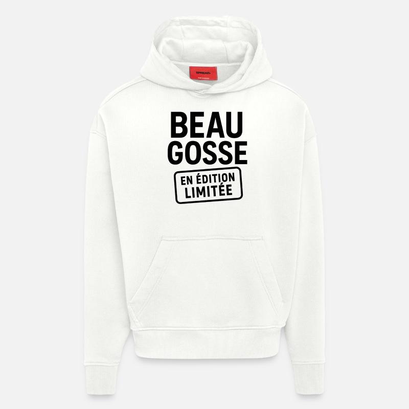 Beau gosse en édition limitée - Sweat à capuche bio épais oversize fabriqué en UE - OFF WHITE