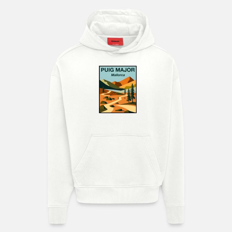 Puig Major - Sweat à capuche bio épais oversize fabriqué en UE - OFF WHITE