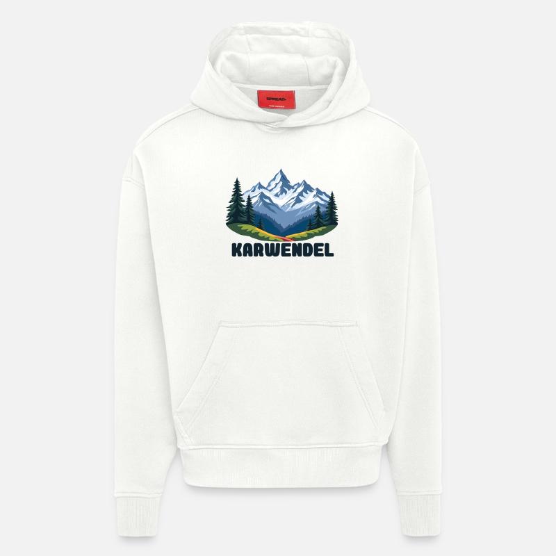 Karwendel - Sweat à capuche bio épais oversize fabriqué en UE - OFF WHITE