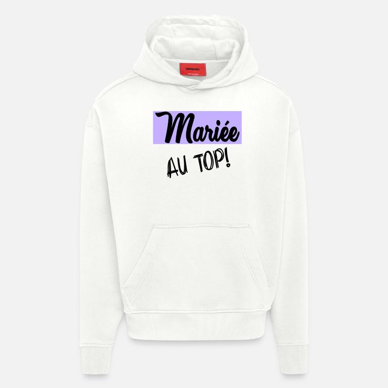 FUTURE MARIEE. EVJF. MARIEE - Sweat à capuche bio épais oversize fabriqué en UE - OFF WHITE