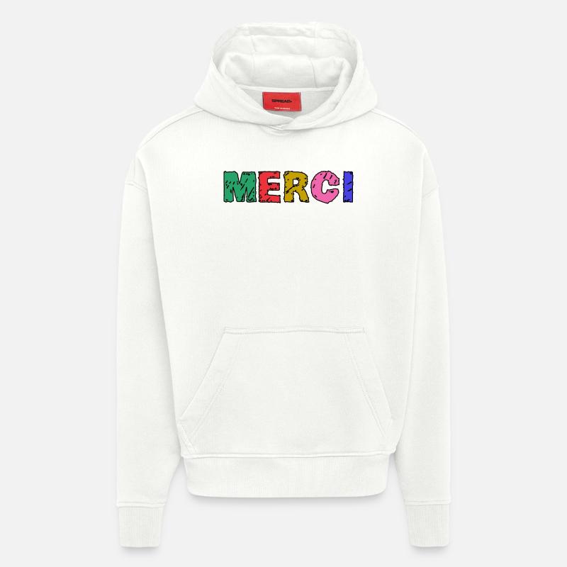 MERCI. MAÎTRESSE - Sweat à capuche bio épais oversize fabriqué en UE - OFF WHITE