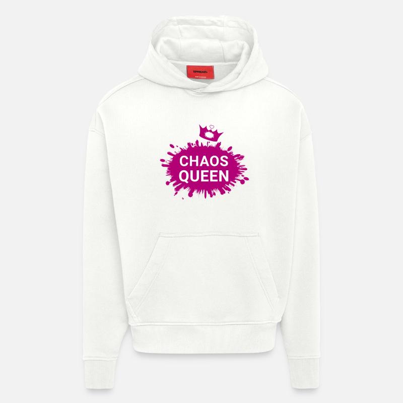 Chaos Queen Krone - Hoodie- made by SPREAD  - OFF WHITE