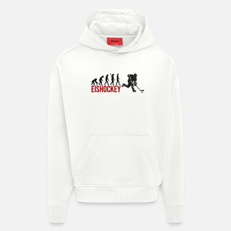 Evolution Eishockey - Hoodie- made by SPREAD  - OFF WHITE