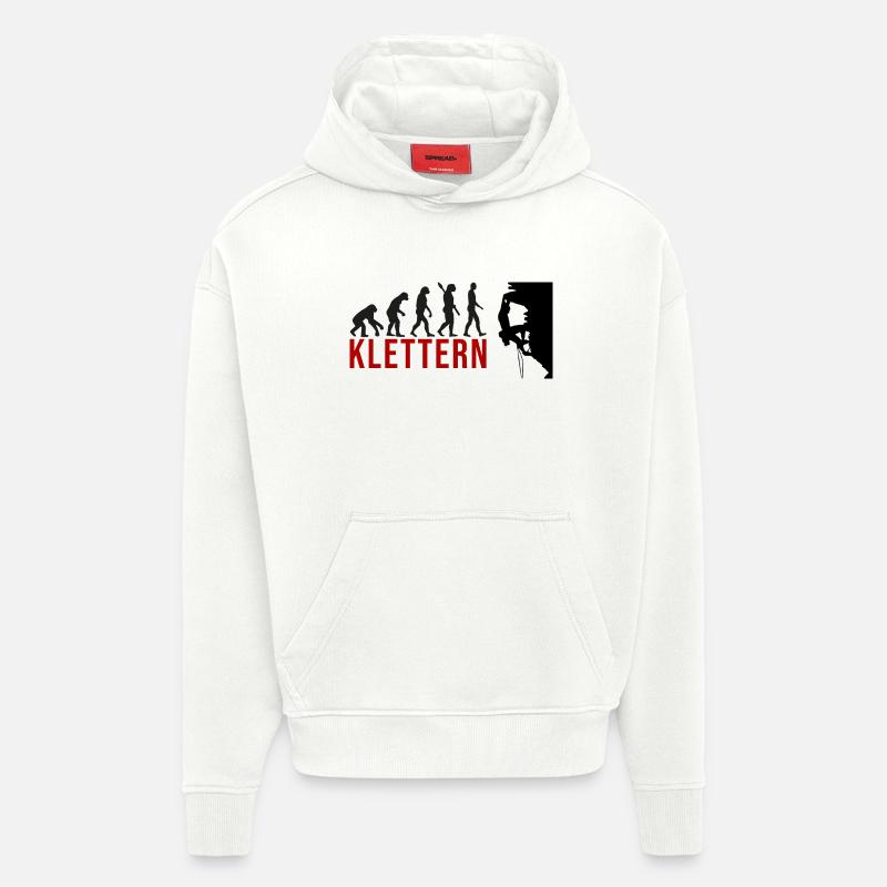 Ecolution Klettern - Hoodie- made by SPREAD  - OFF WHITE