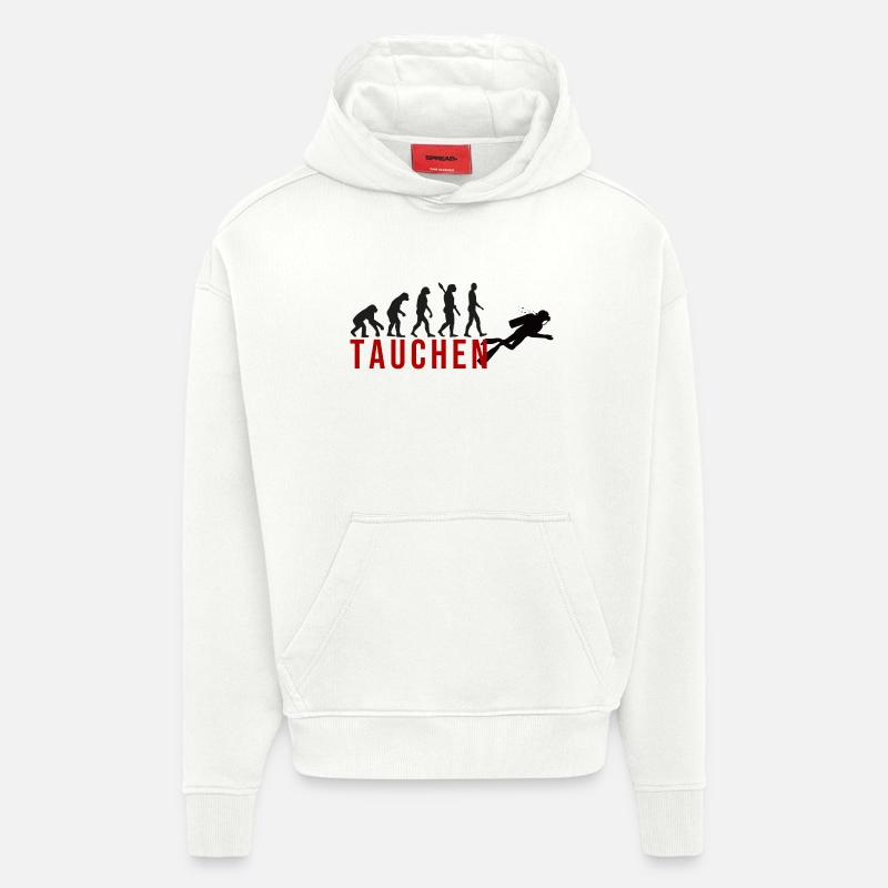 Ecolution Tauchen - Hoodie- made by SPREAD  - OFF WHITE