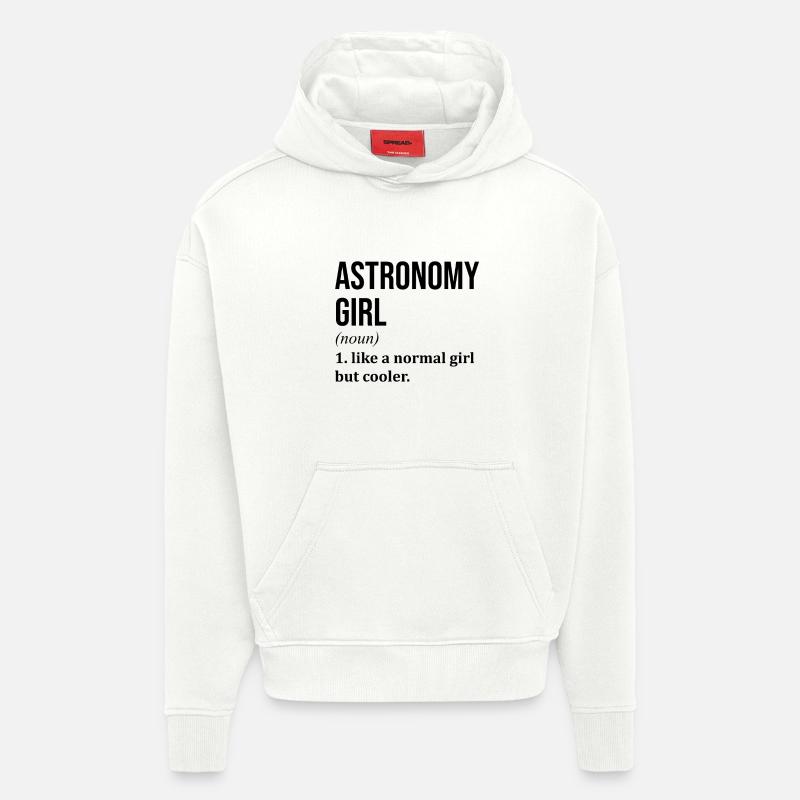 astronomie - Sweat à capuche bio épais oversize fabriqué en UE - OFF WHITE