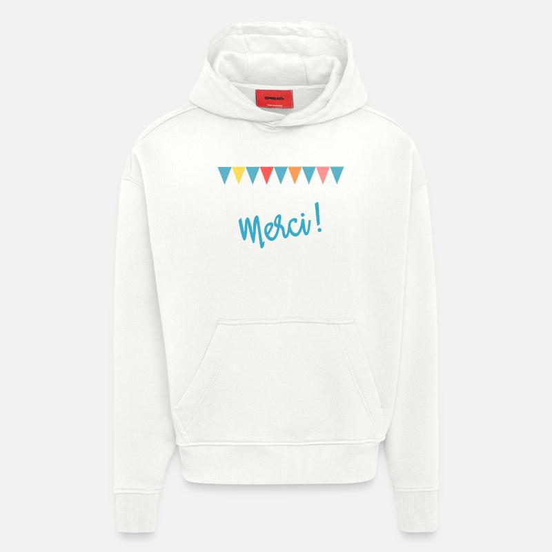 MERCI. MAÎTRESSE. MAÎTRE. MERCI MAÎTRESSE - Sweat à capuche bio épais oversize fabriqué en UE - OFF WHITE