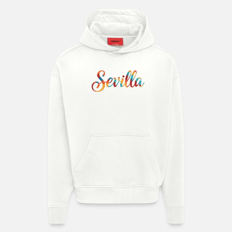 Sevilla Regenbogen Script - Hoodie- made by SPREAD  - OFF WHITE