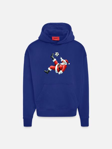 Weihnachtsmann Fußball - Hoodie- made by SPREAD - OFF WHITE