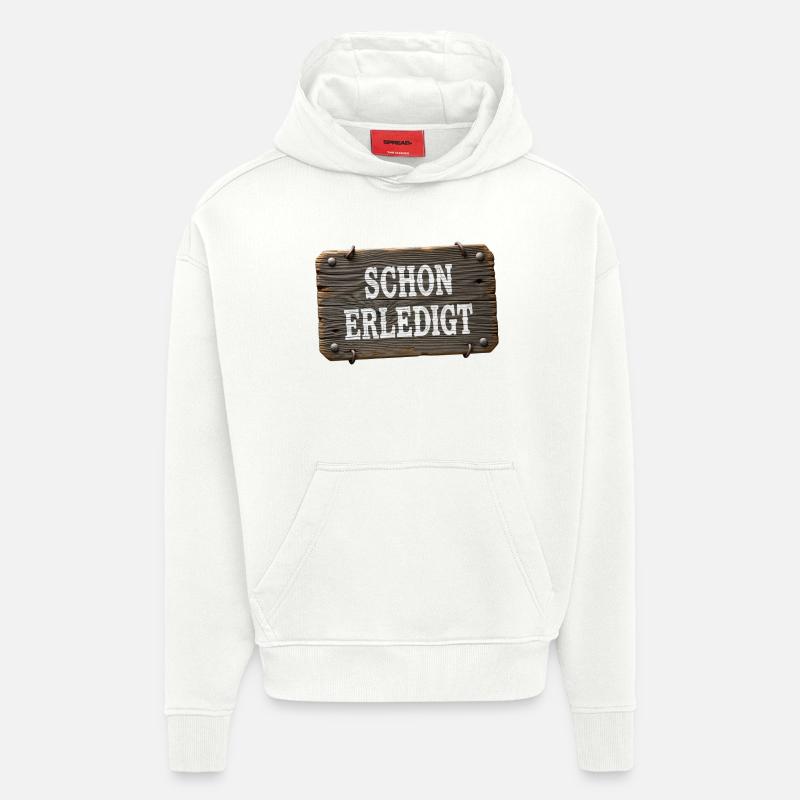 Already done – rustic workshop sign - Hoodie- made by SPREAD  - OFF WHITE