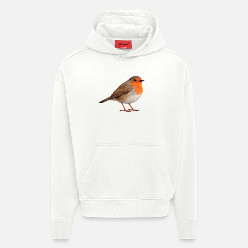 Robin - Sweat à capuche bio épais oversize fabriqué en UE - OFF WHITE