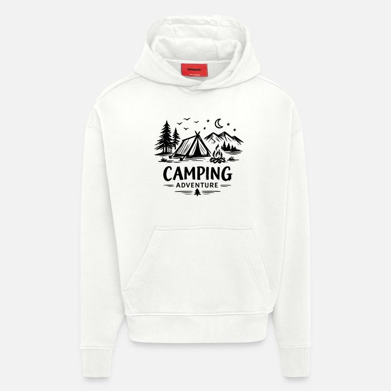 Camping Adventure - Hoodie- made by SPREAD - OFF WHITE