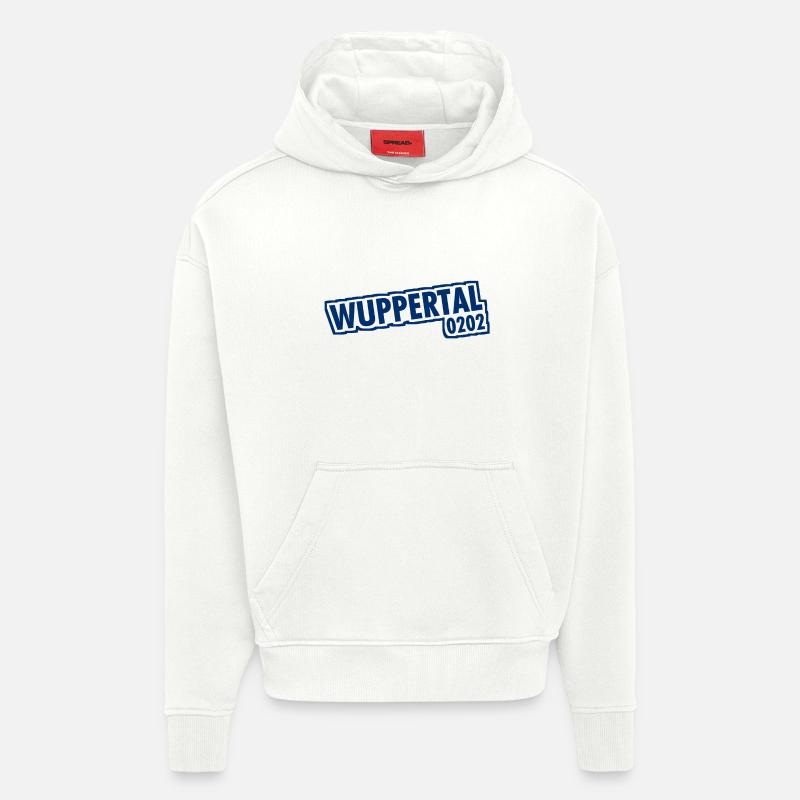 Wuppertal 0202 Area Code - Hoodie- made by SPREAD  - OFF WHITE