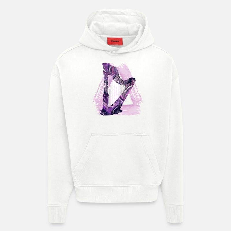 Harpe E 75 - Sweat à capuche bio épais oversize fabriqué en UE - OFF WHITE