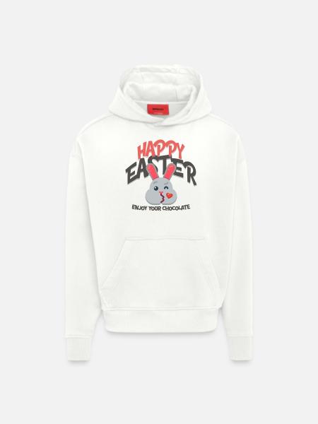 Happy Easter - Hoodie- made by SPREAD - OFF WHITE