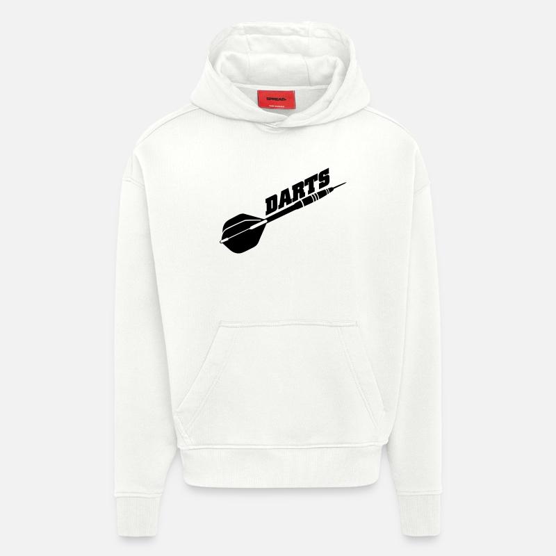 jeu de fléchettes - Sweat à capuche bio épais oversize fabriqué en UE - OFF WHITE
