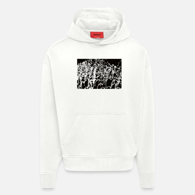 Lichtspiele 7 - Sweat à capuche bio épais oversize fabriqué en UE - OFF WHITE
