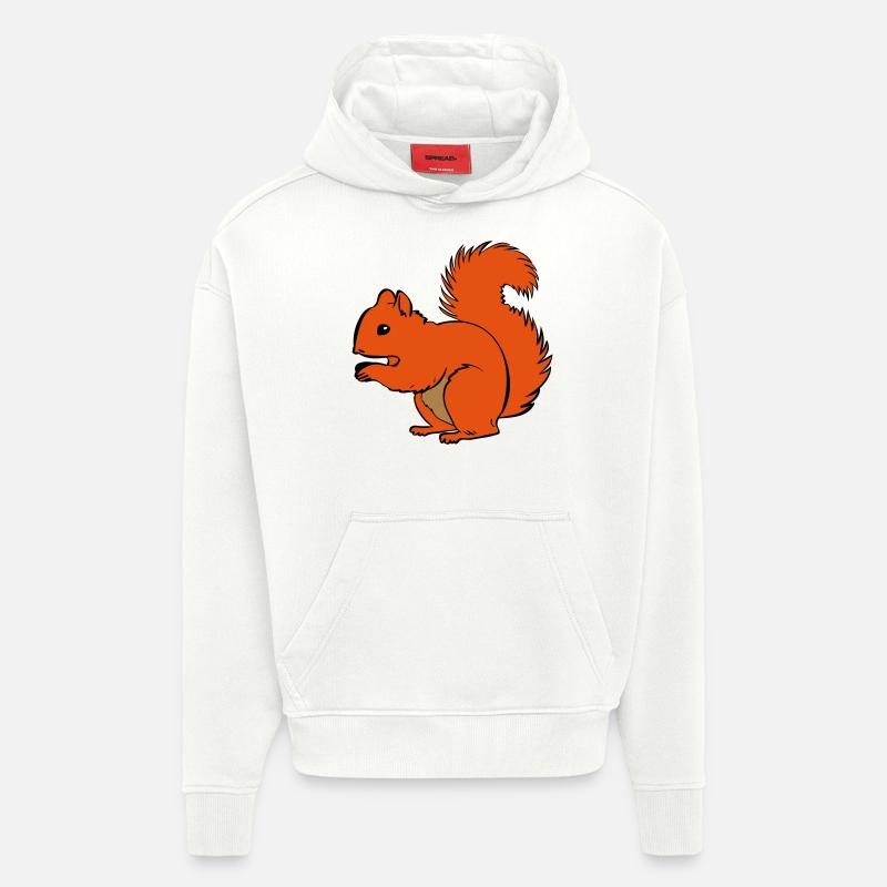 Eichhörnchen - Hoodie- made by SPREAD  - OFF WHITE