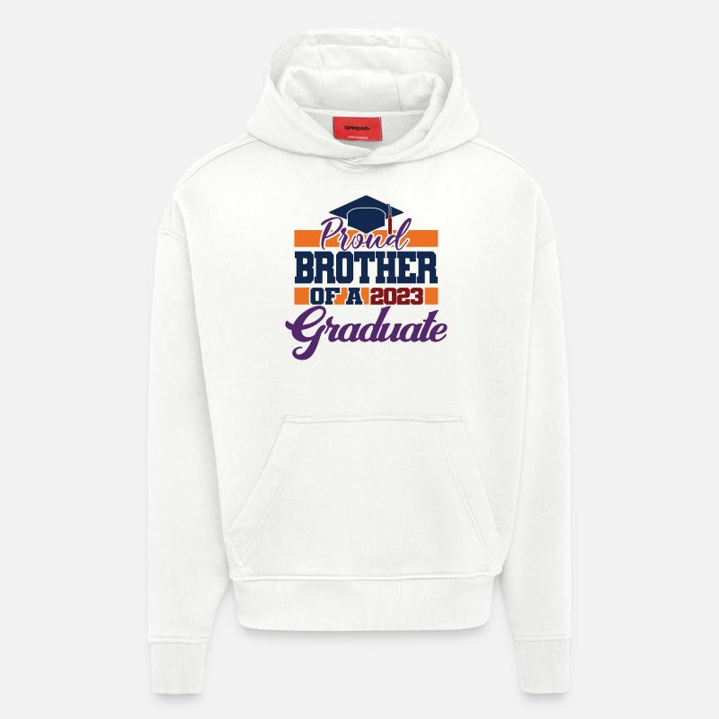 Stolzer Bruder eines Abschlussgeschenks 2023 - Hoodie- made by SPREAD  - OFF WHITE